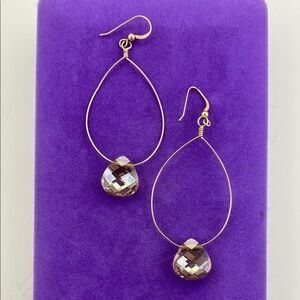 💛 Elegant 14k Gold Filled Champagne Teardrop Earrings